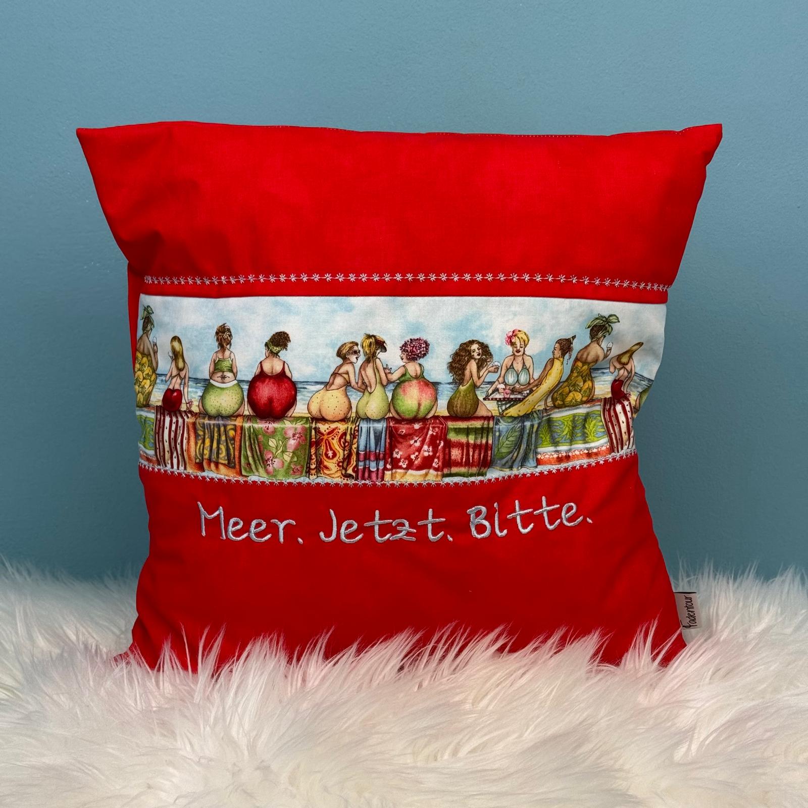 Kissen mit Meer-Spruch