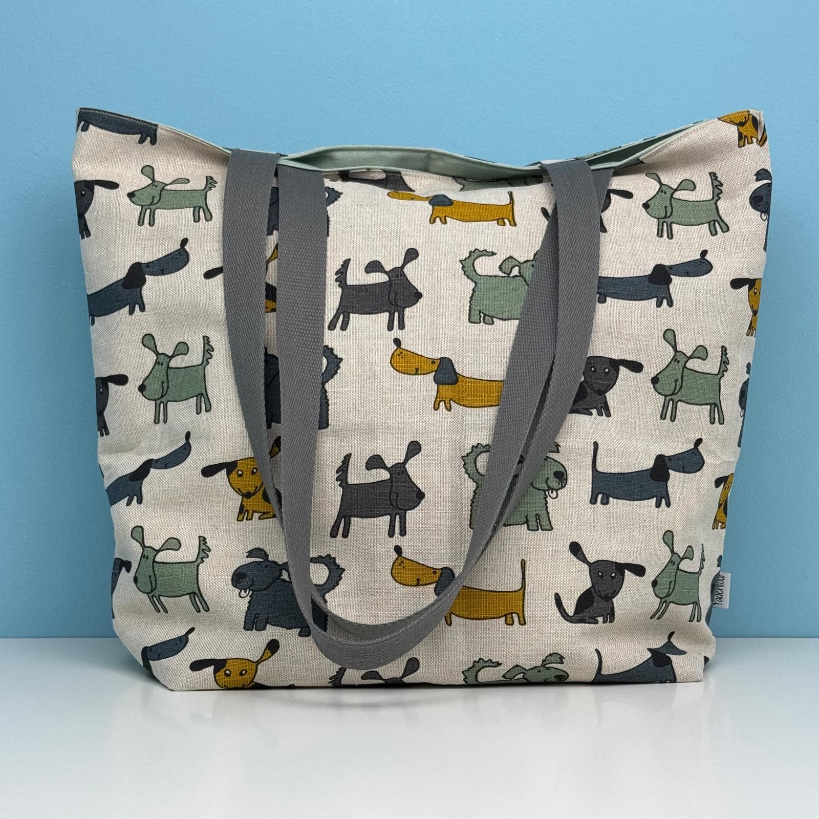 Tasche mit Hunde-Motiven
